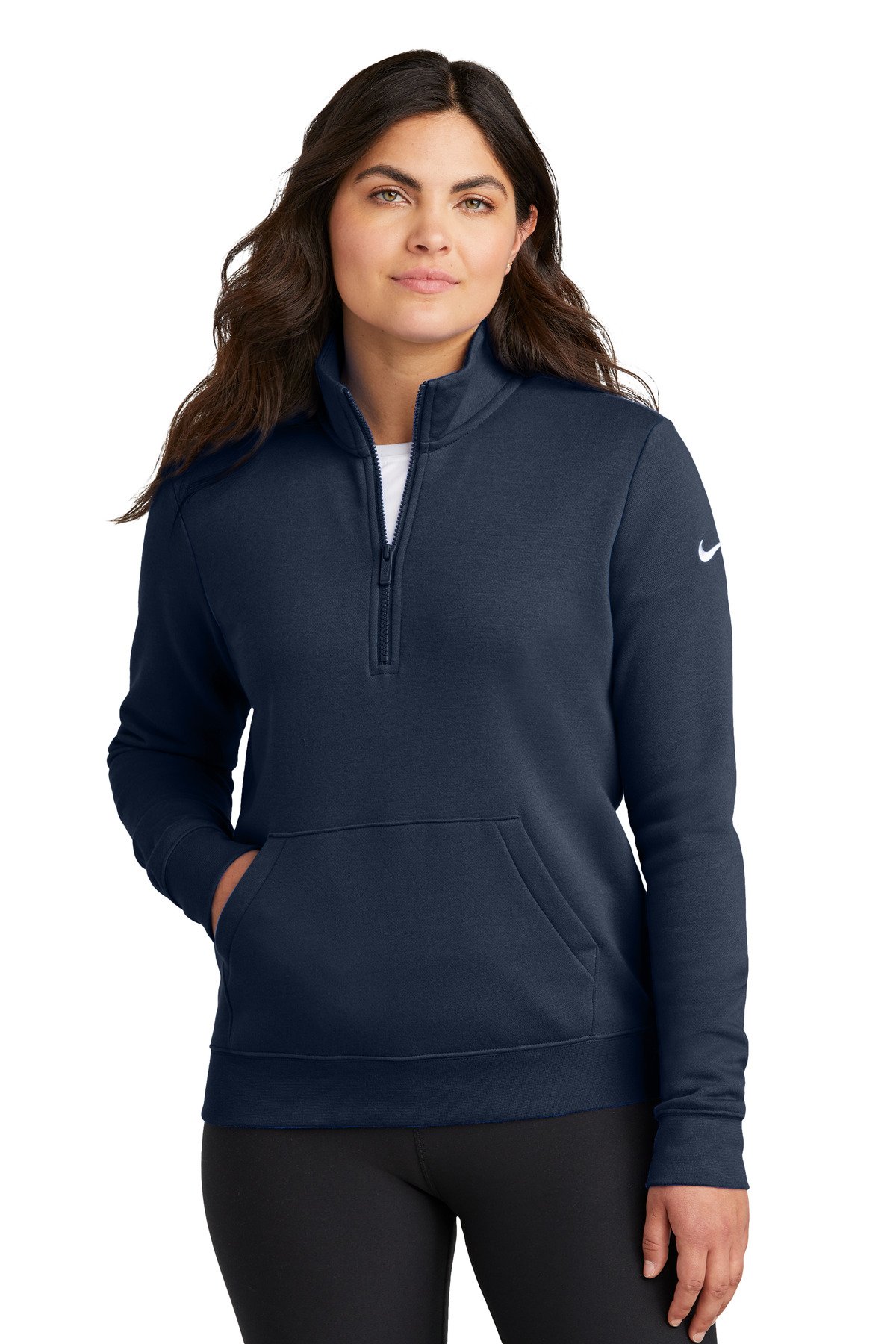Nike Women's Club Fleece Sleeve Swoosh 1/2-Zip NKDX6720 - Image 6
