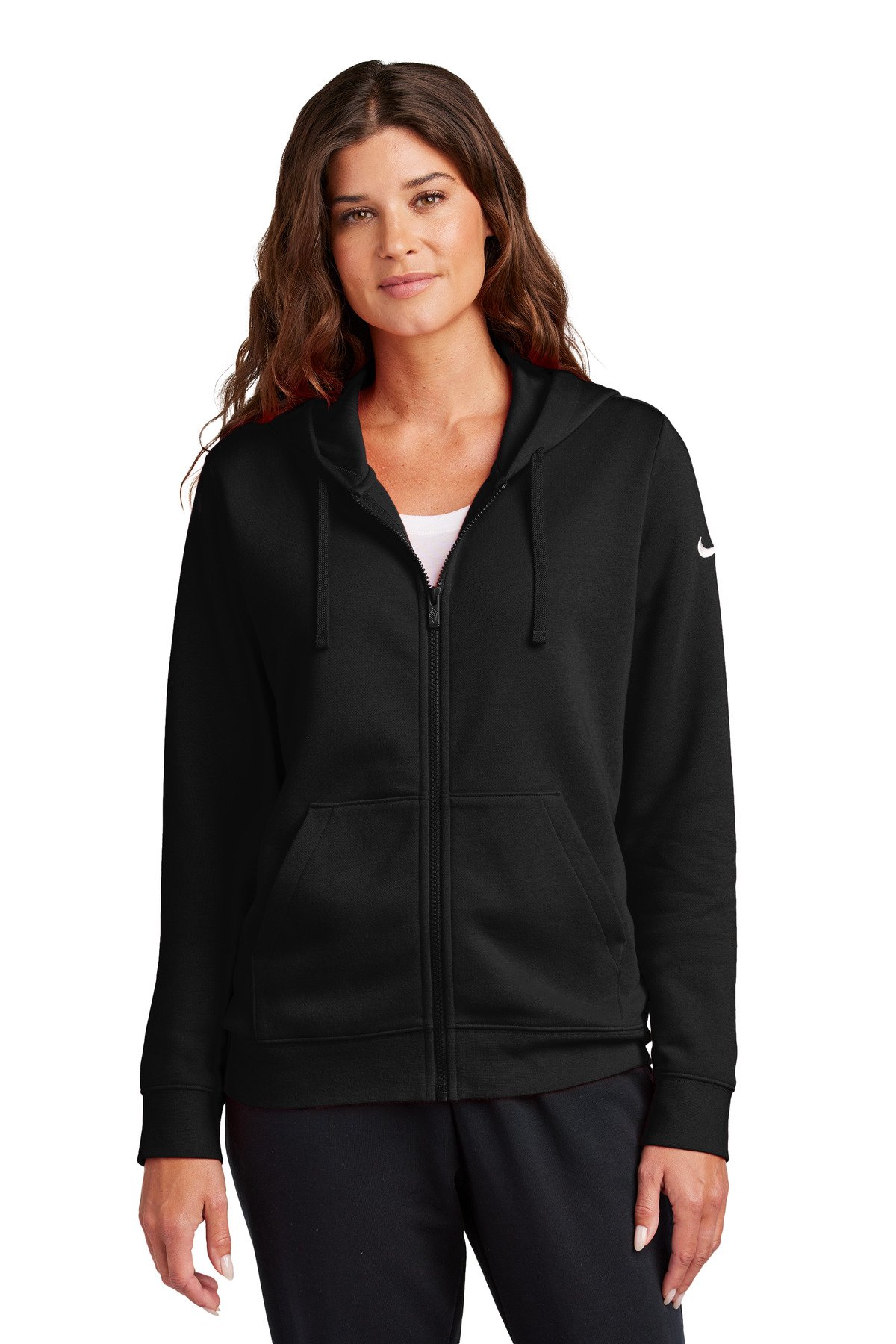 Nike Women's Club Fleece Sleeve Swoosh Full-Zip Hoodie NKFD9890 - Image 6
