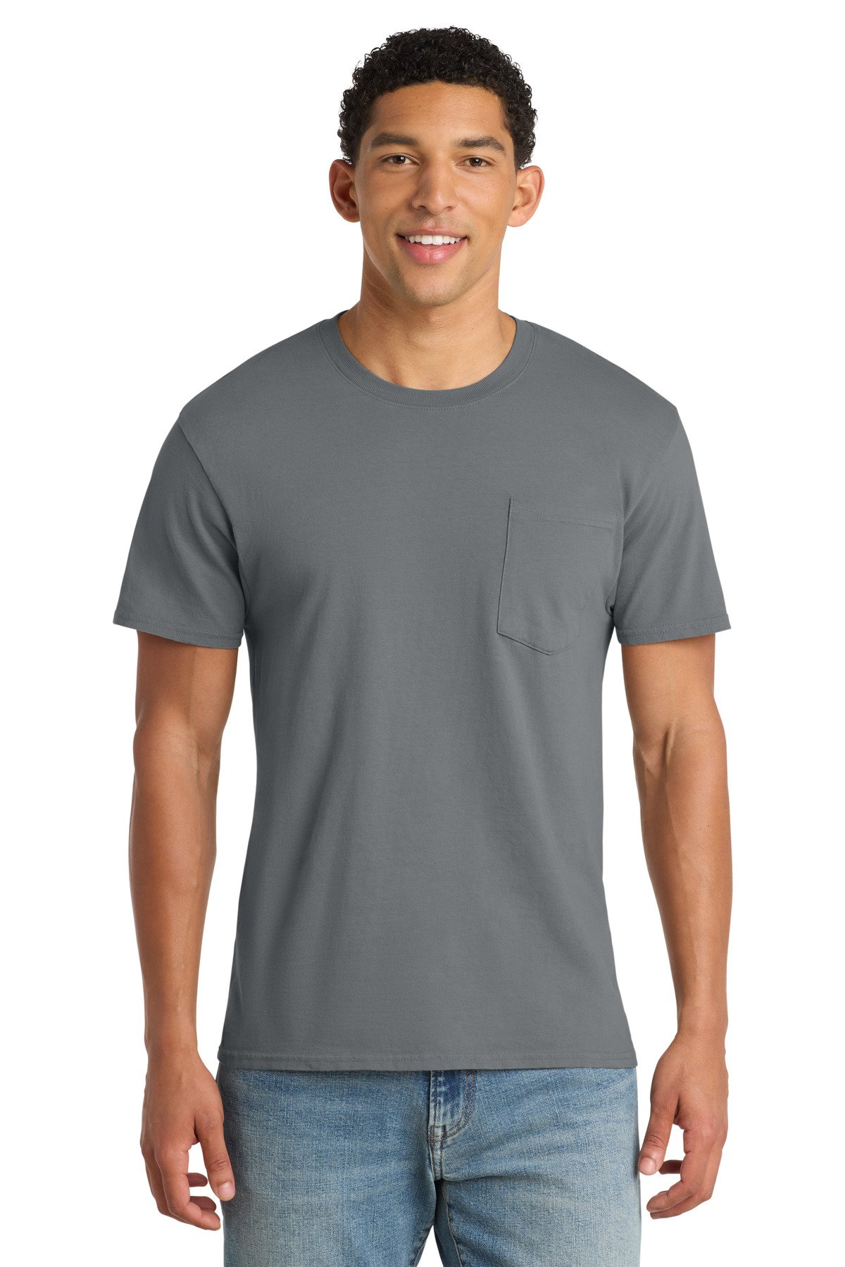 Port & Co Beach Wash ® Garment-Dyed Pocket Tee. PC099P - Image 2