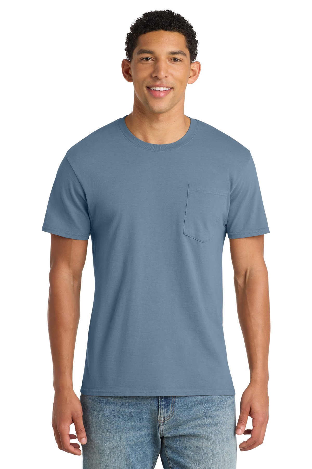Port & Co Beach Wash ® Garment-Dyed Pocket Tee. PC099P - Image 3