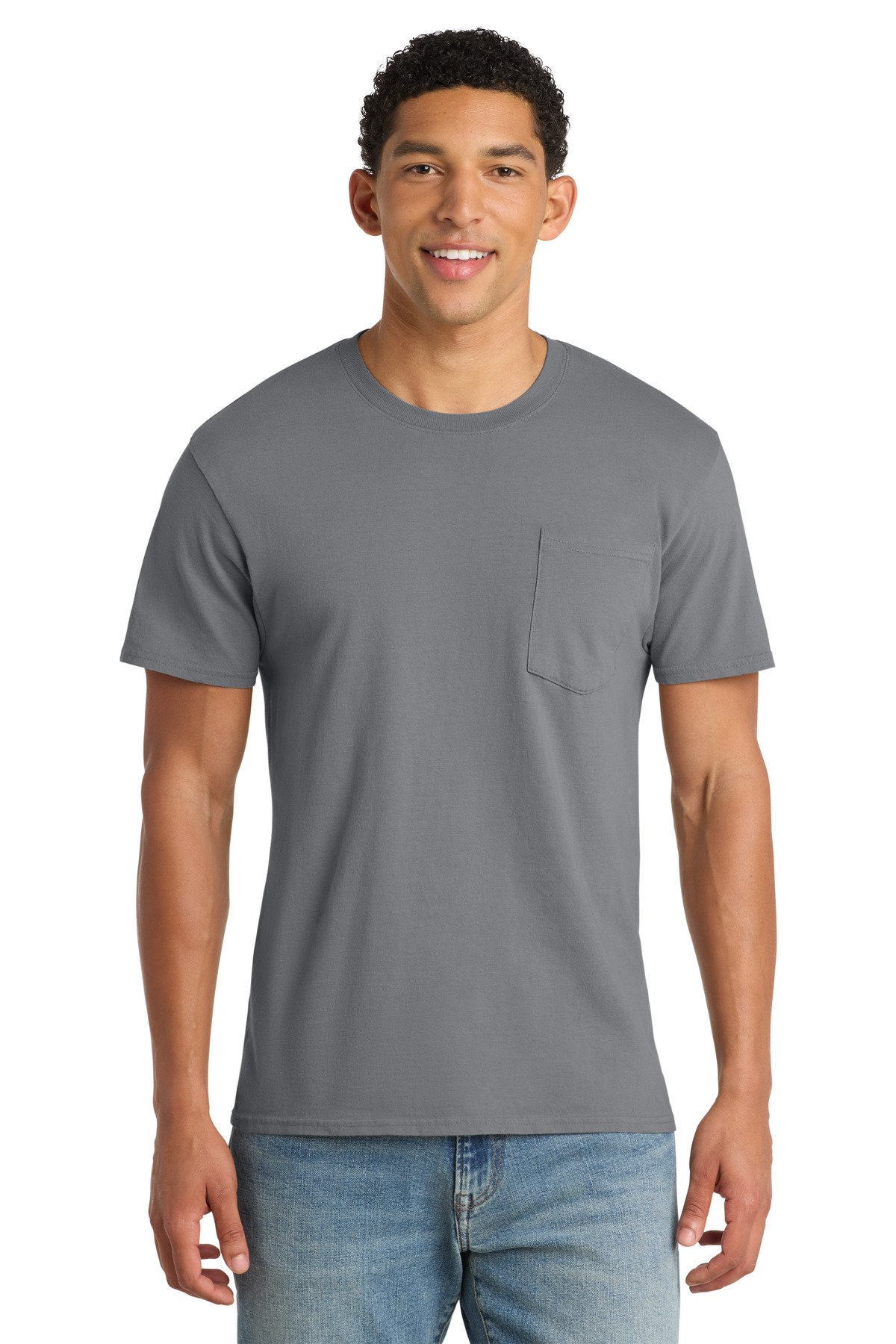 Port & Co Beach Wash ® Garment-Dyed Pocket Tee. PC099P - Image 4