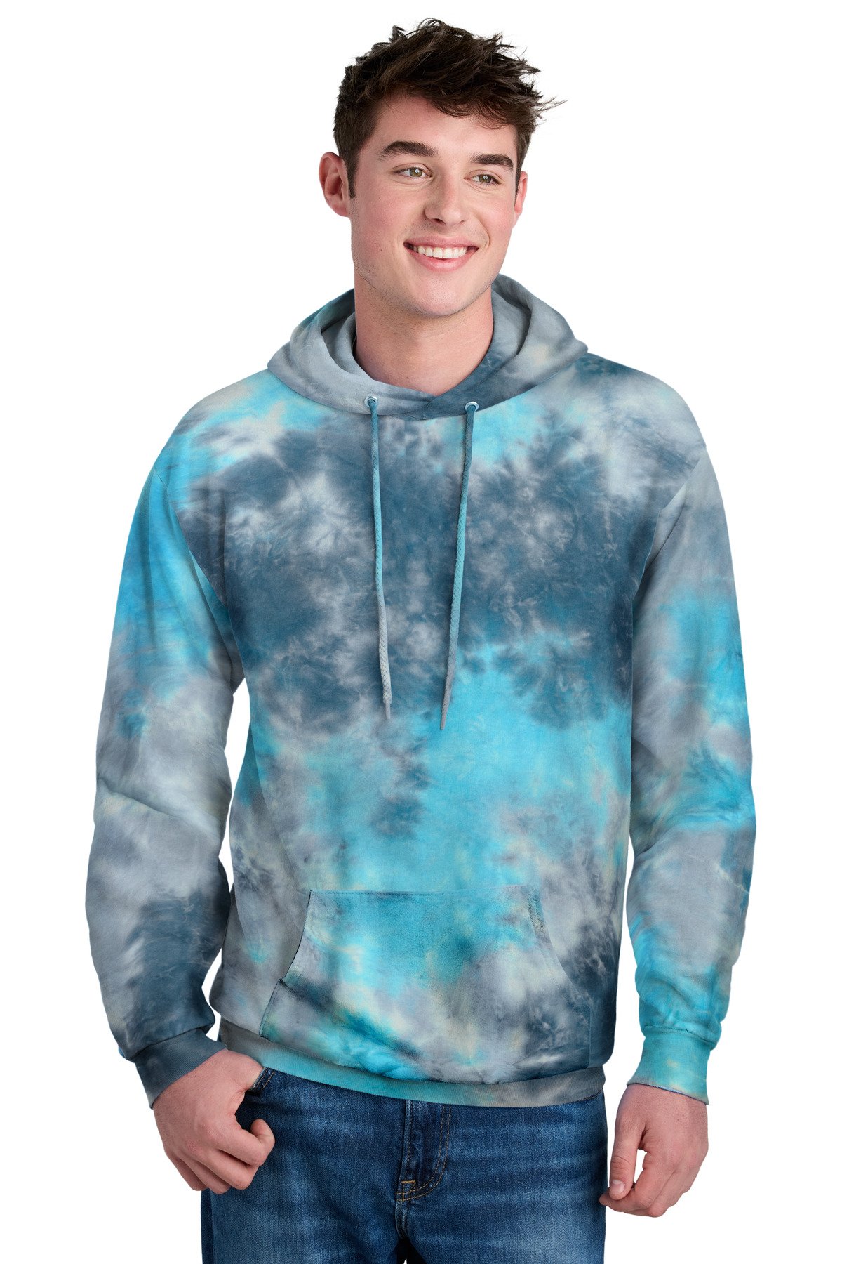 Port & Co Crystal Tie-Dye Pullover Hoodie PC144 - Image 6