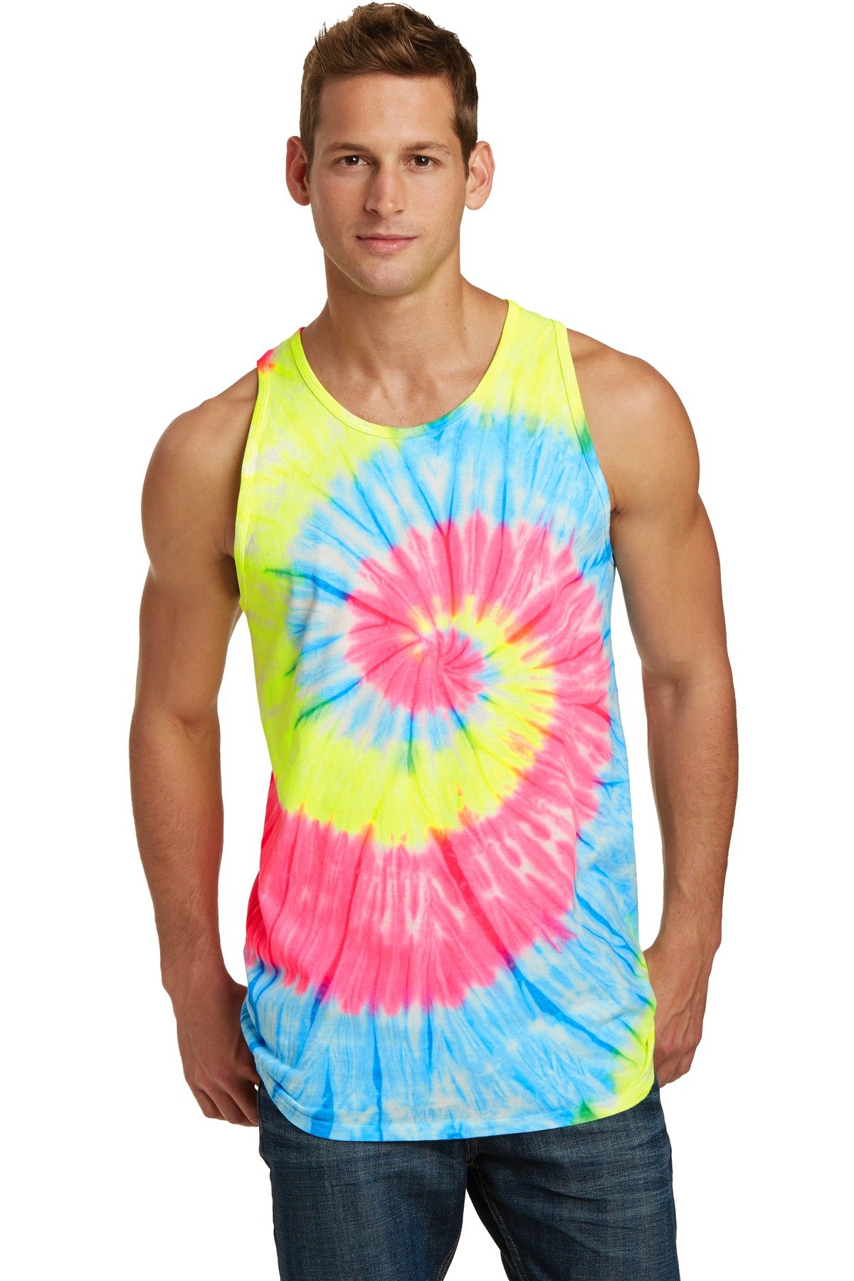 Port & Co Tie-Dye Tank Top. PC147TT - Image 5