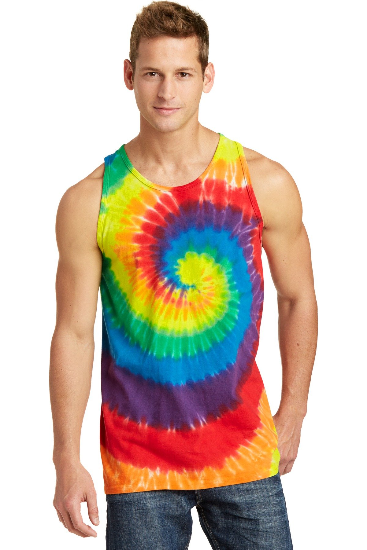 Port & Co Tie-Dye Tank Top. PC147TT - Image 3