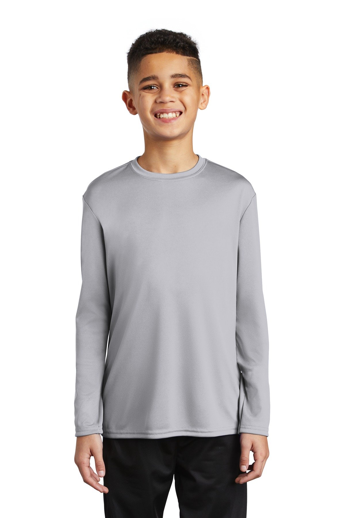 Port & Co Youth Long Sleeve Performance Tee PC380YLS - Image 2