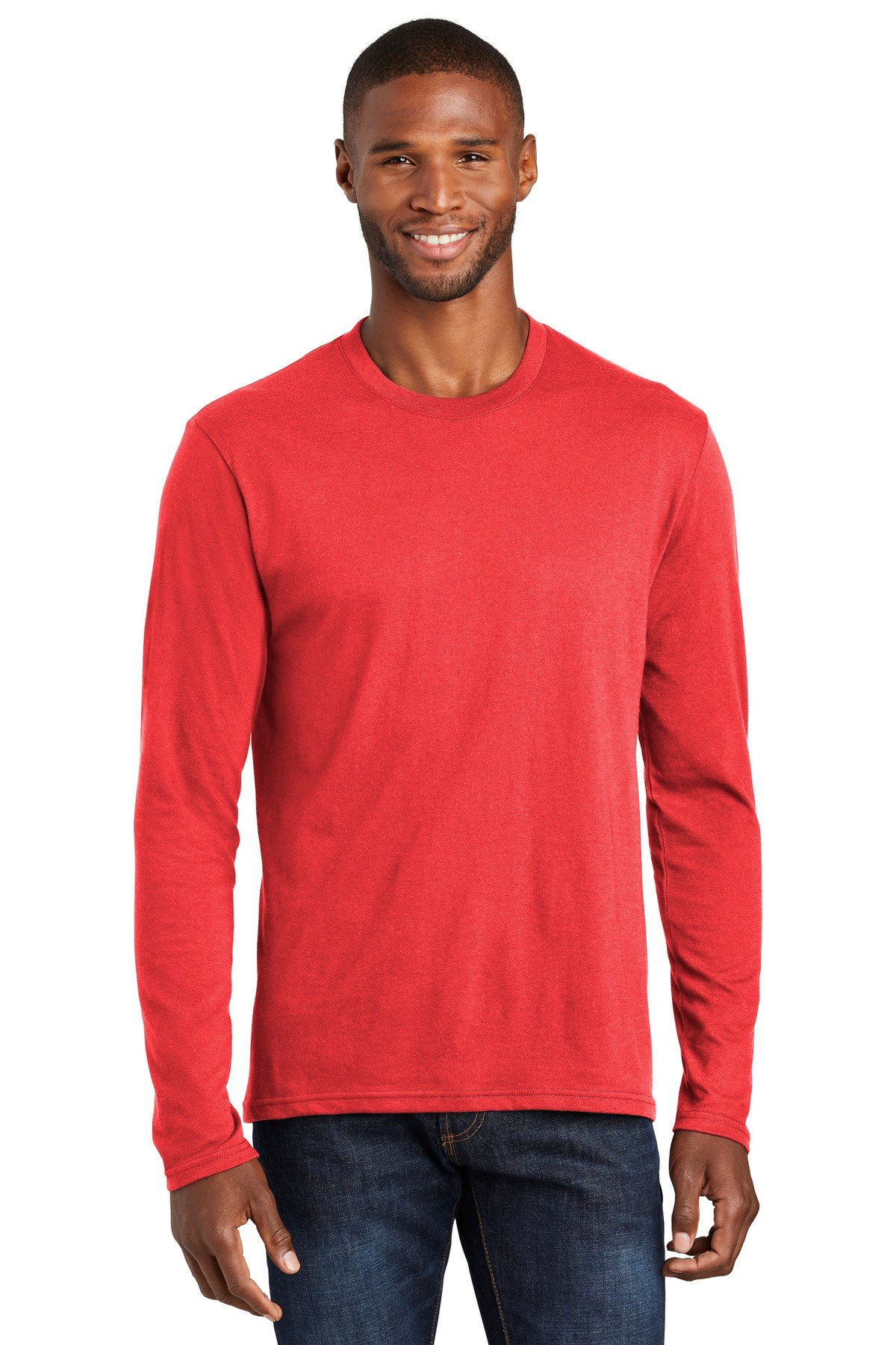 Port & Co Long Sleeve Fan Favorite Blend Tee. PC455LS - Image 2