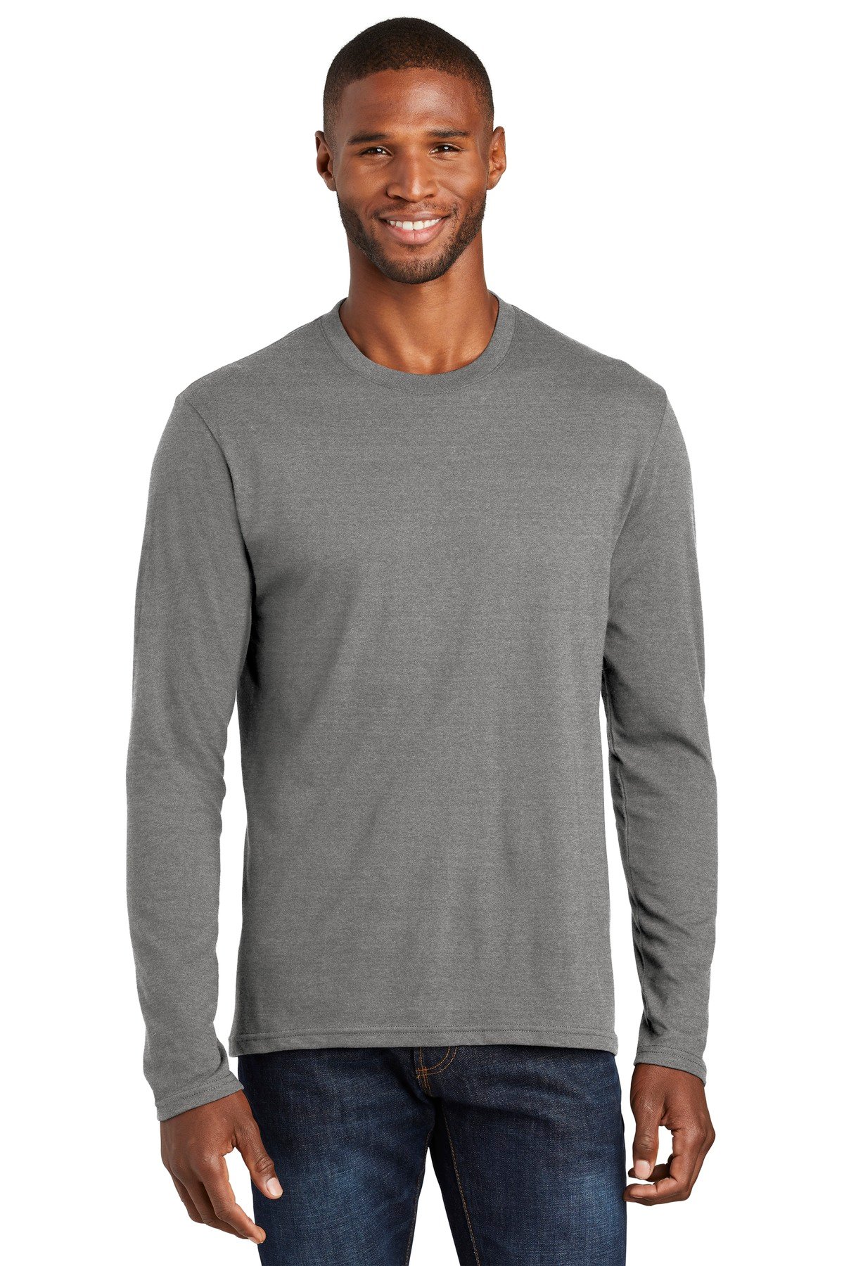Port & Co Long Sleeve Fan Favorite Blend Tee. PC455LS - Image 3