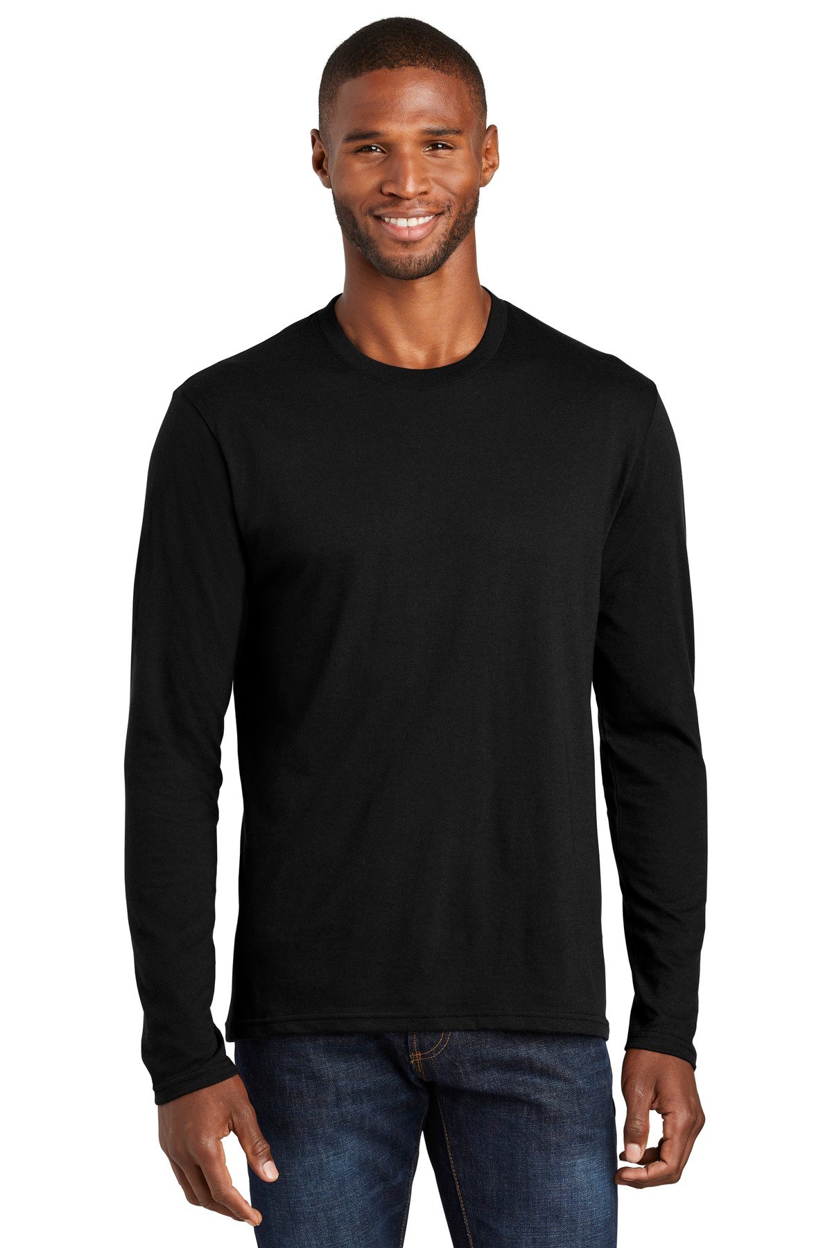 Port & Co Long Sleeve Fan Favorite Blend Tee. PC455LS - Image 4