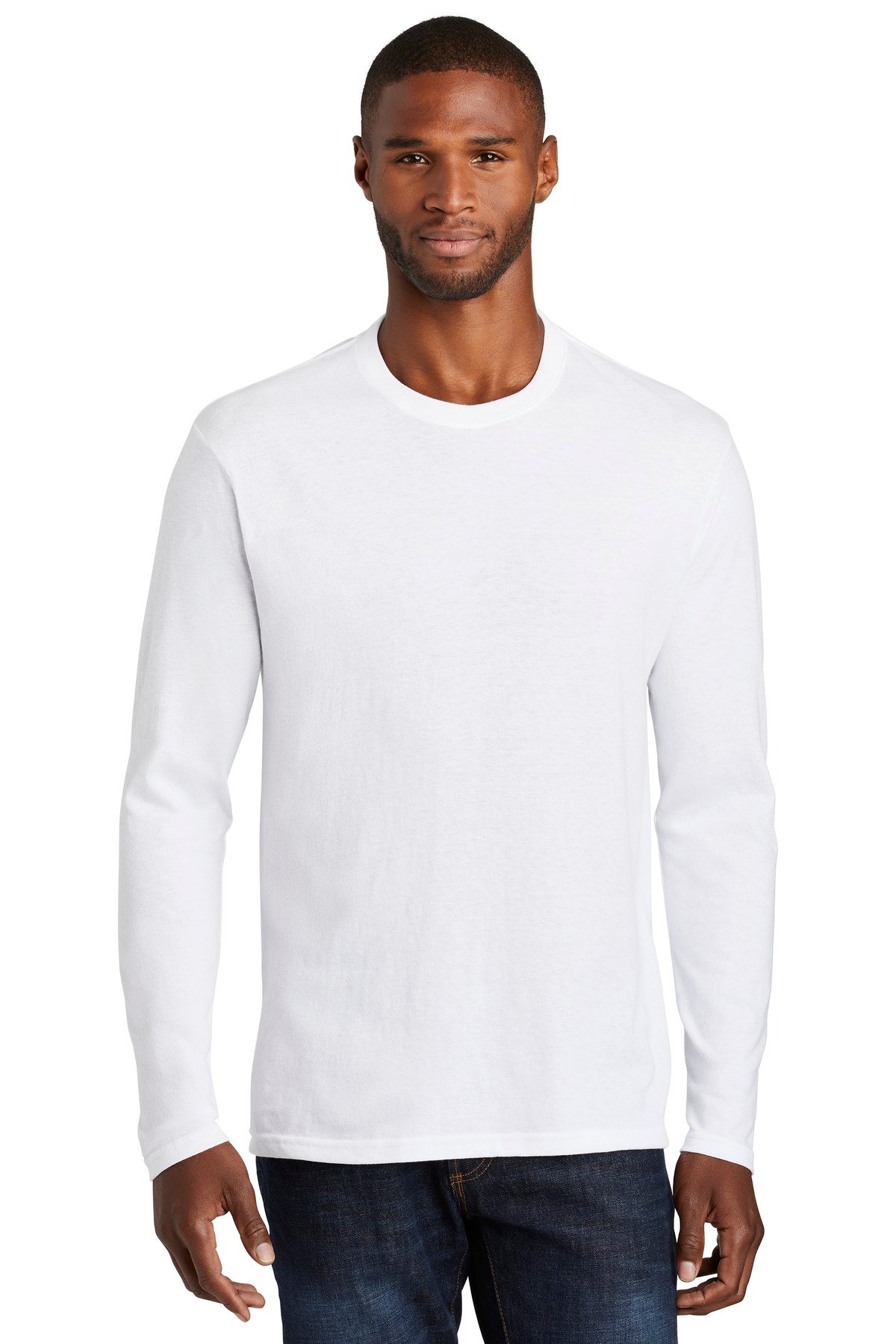 Port & Co Long Sleeve Fan Favorite Blend Tee. PC455LS - Image 7