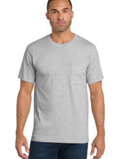 Port & Co Core Cotton Pocket Tee. PC54P