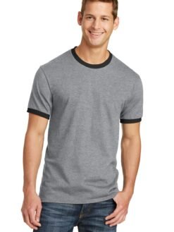 Port & Co Core Cotton Ringer Tee. PC54R