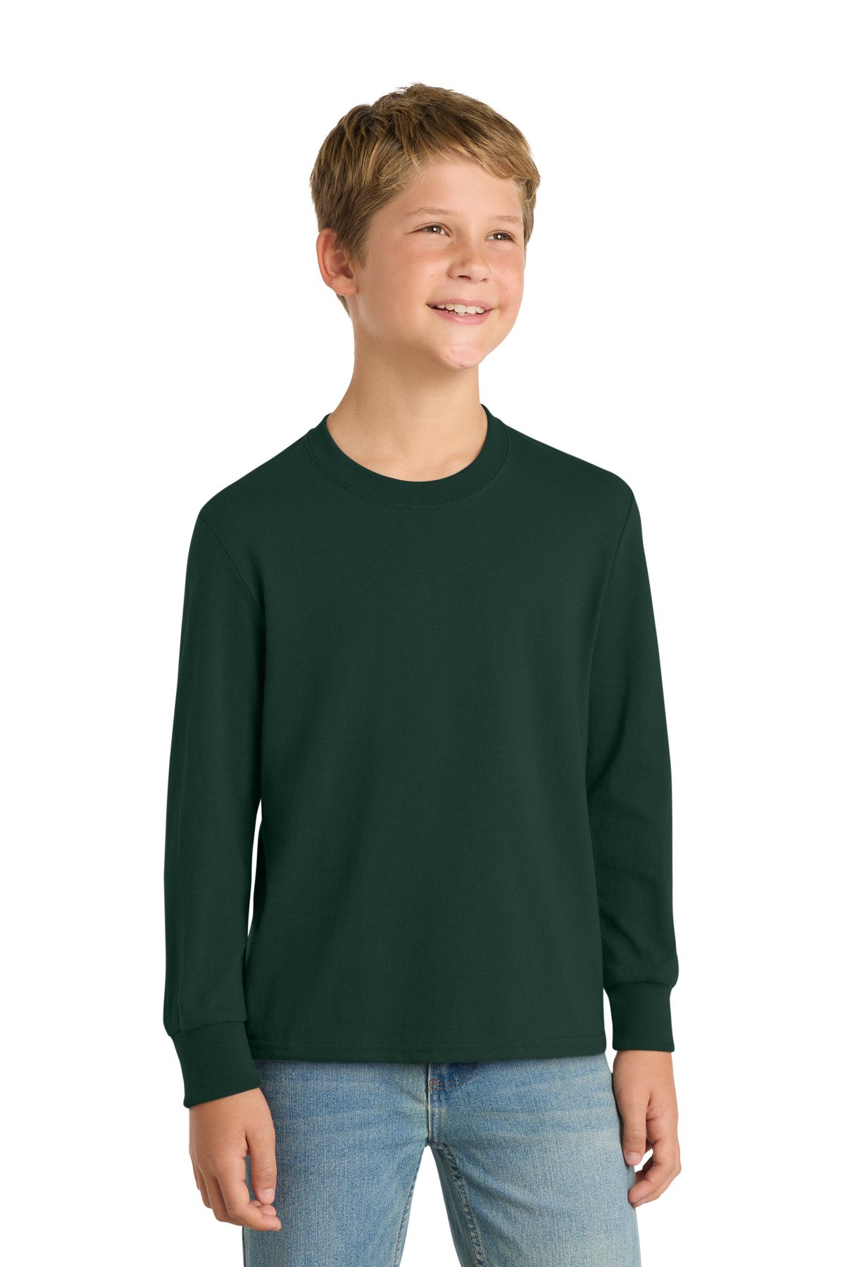Port & Co Youth Long Sleeve Core Cotton Tee. PC54YLS - Image 16