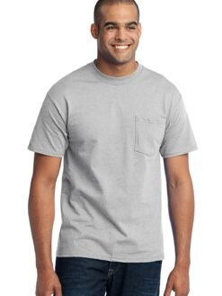 Port & Co Core Blend Pocket Tee. PC55P
