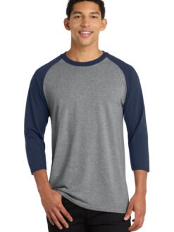 Alternative view of Port & Co ™  Core Blend 3/4-Sleeve Raglan Tee. PC55RS