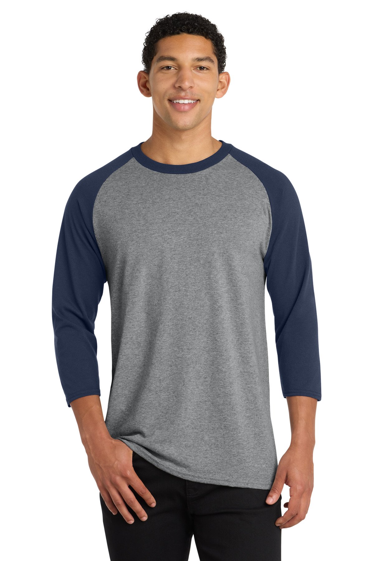 Port & Co Core Blend 3/4-Sleeve Raglan Tee. PC55RS - Image 2