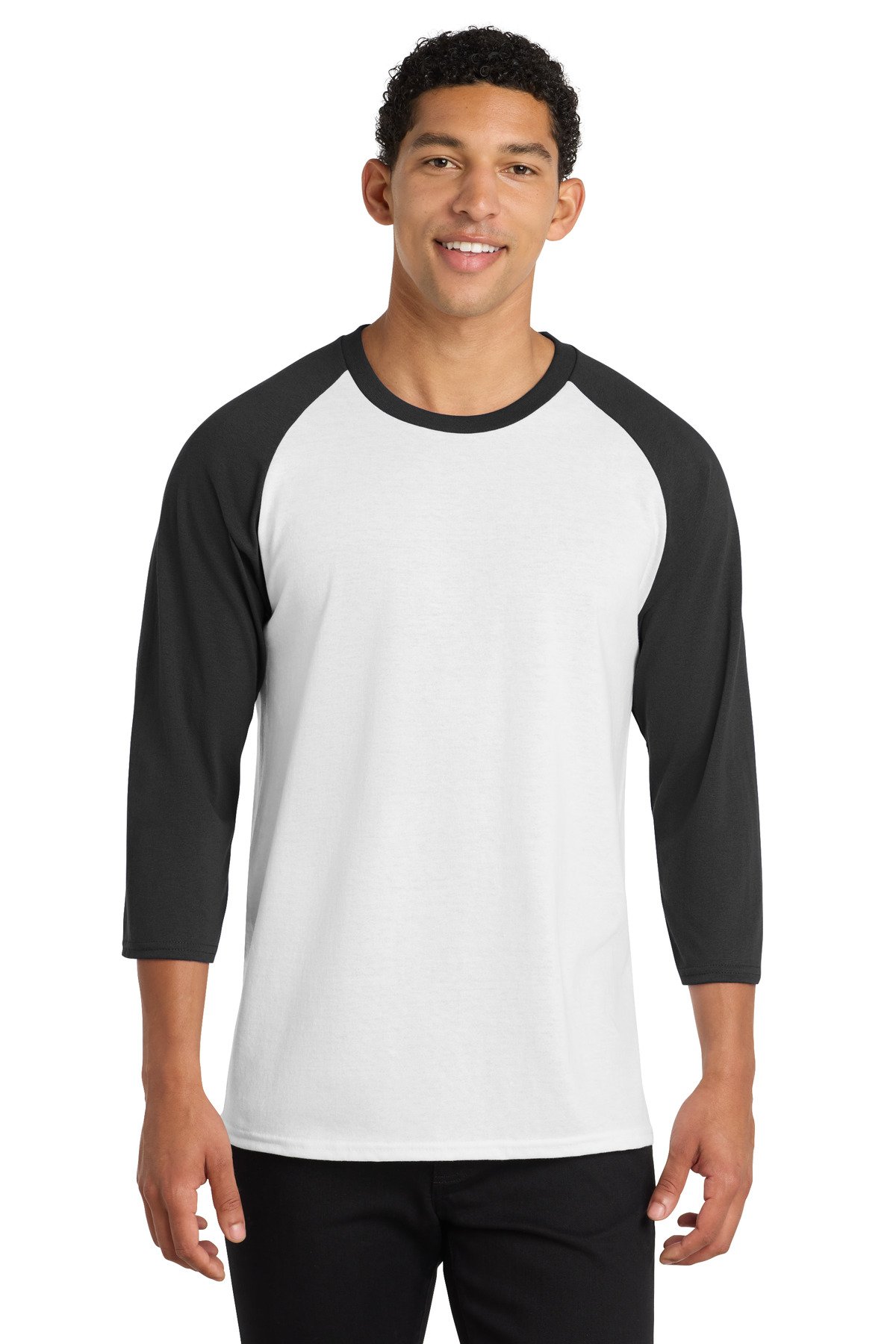 Port & Co Core Blend 3/4-Sleeve Raglan Tee. PC55RS - Image 3