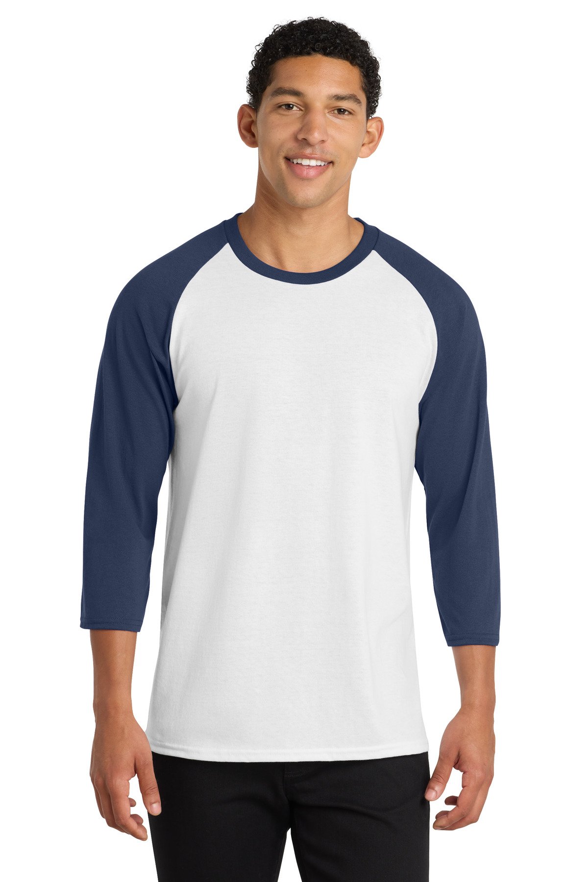 Port & Co Core Blend 3/4-Sleeve Raglan Tee. PC55RS - Image 4