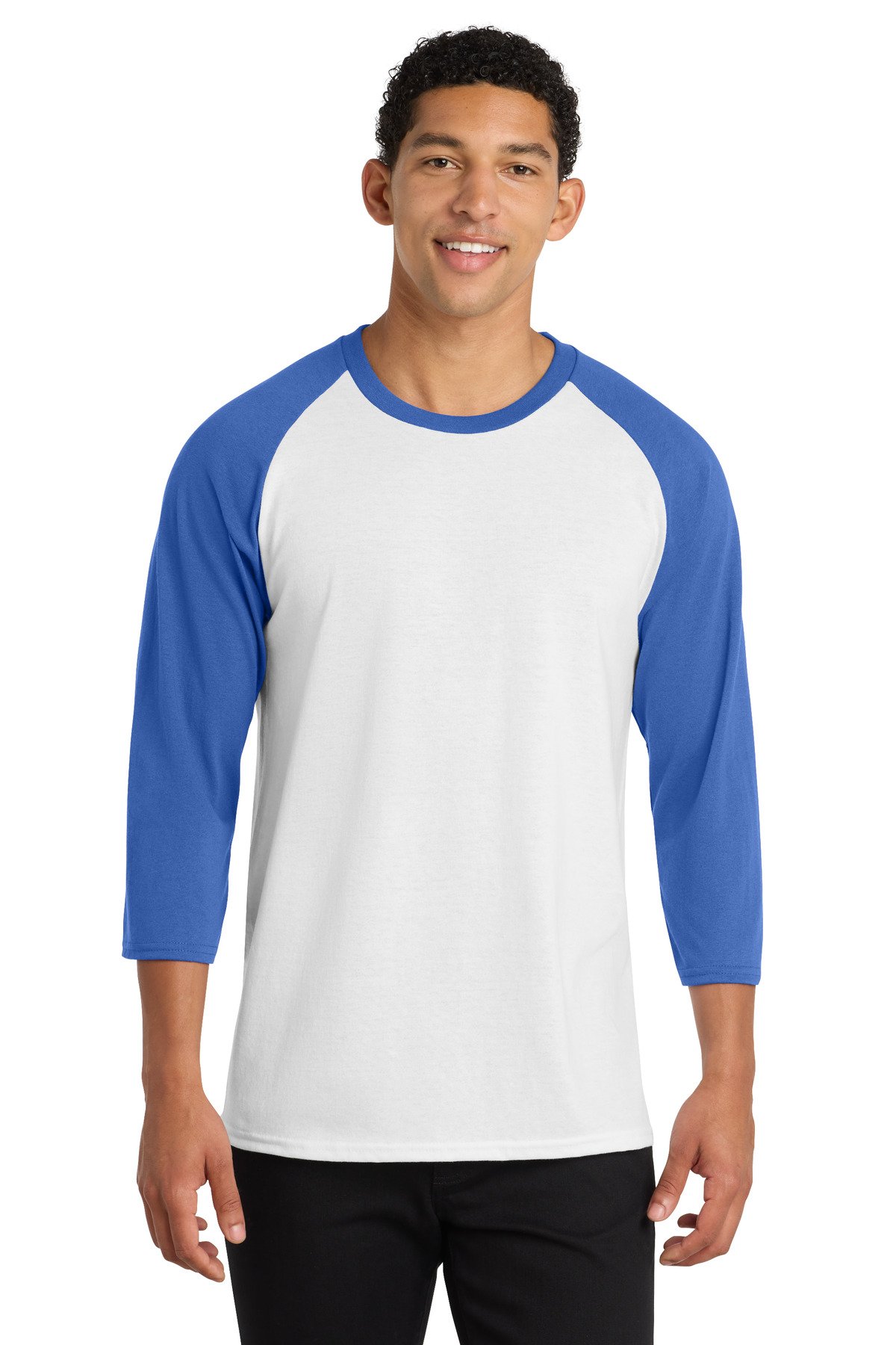 Port & Co Core Blend 3/4-Sleeve Raglan Tee. PC55RS - Image 6