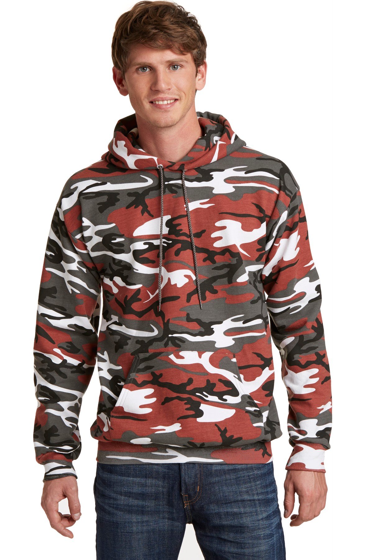 Port & Co Core Fleece Camo Pullover Hooded Sweatshirt. PC78HC - Image 6
