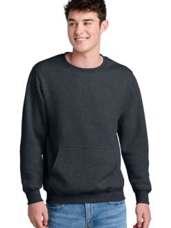 Alternative view of Port & Co   Core Fleece Crewneck Pocket Sweatshirt PC78PKT