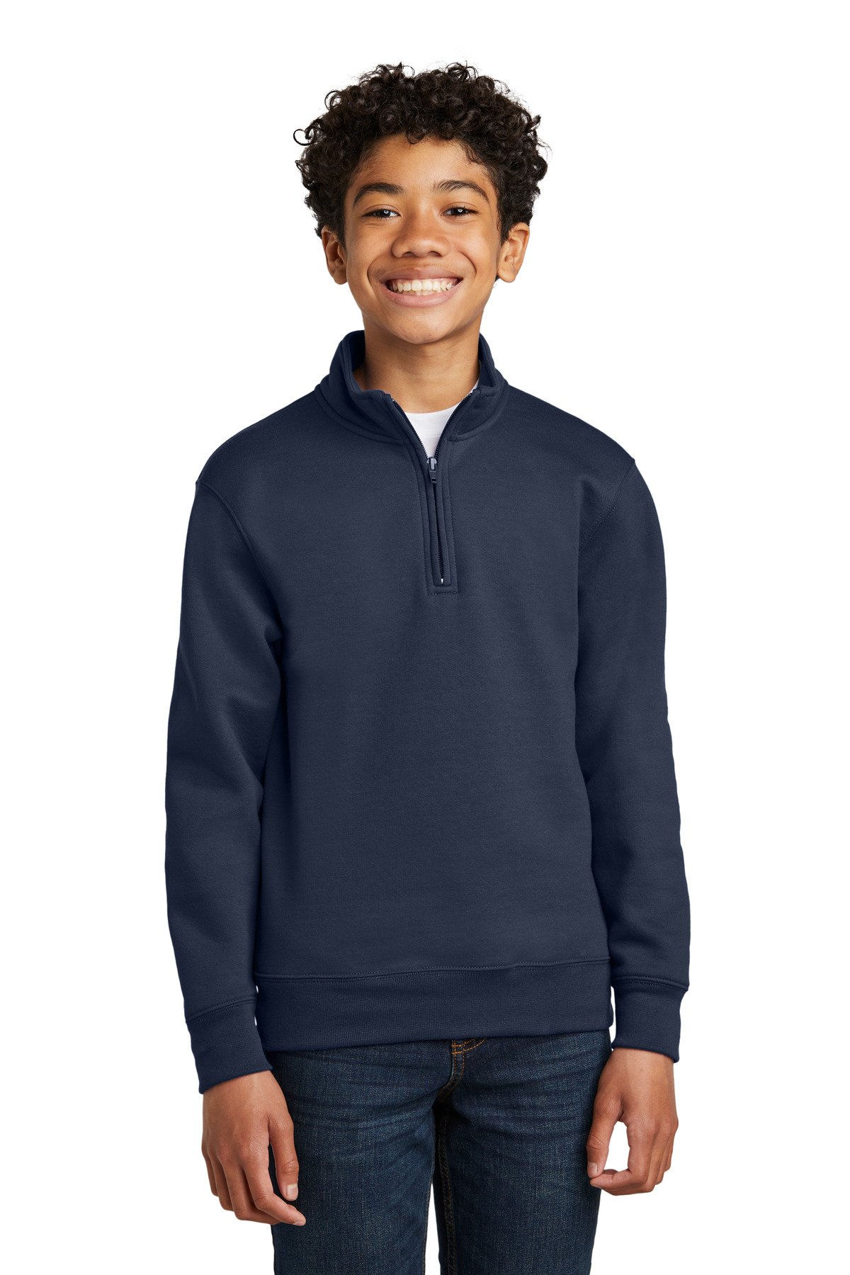 Port & Co Youth Core Fleece 1/4-Zip Pullover Sweatshirt PC78YQ - Image 5