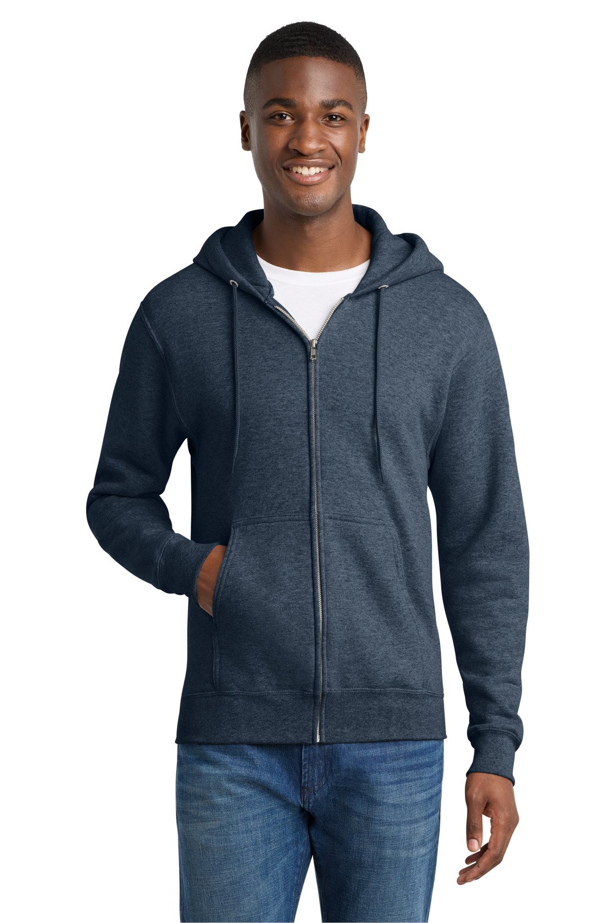 Port & Co Core Fleece Full-Zip Hooded Sweatshirt. PC78ZH - Image 24