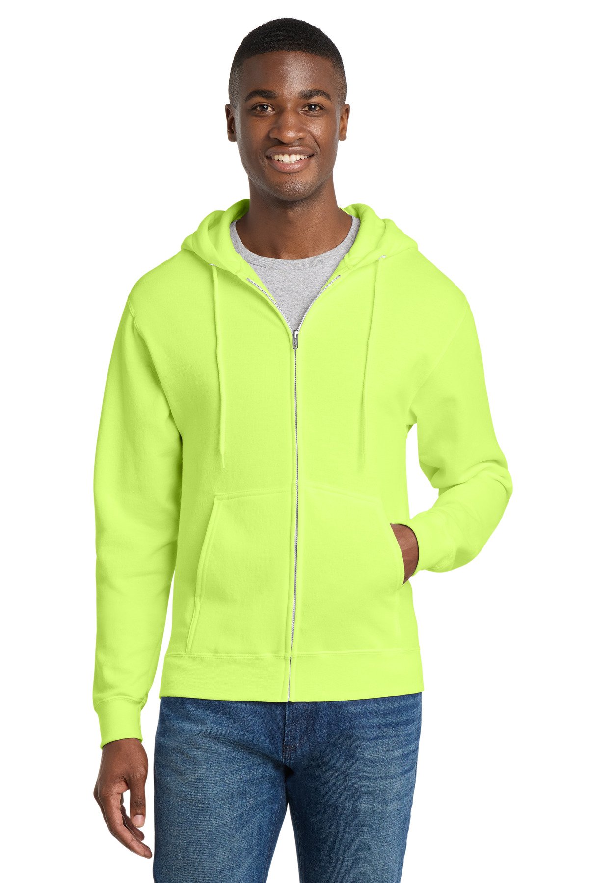 Port & Co Core Fleece Full-Zip Hooded Sweatshirt. PC78ZH - Image 20