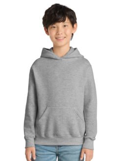 Port & Co Youth Core Fleece Pullover Hooded Sweatshirt. PC90YH