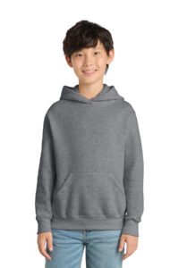 Alternative view of Port & Co   Youth Core Fleece Pullover Hooded Sweatshirt.  PC90YH