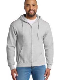 Port & Co Tall Essential Fleece Full-Zip Hooded Sweatshirt. PC90ZHT