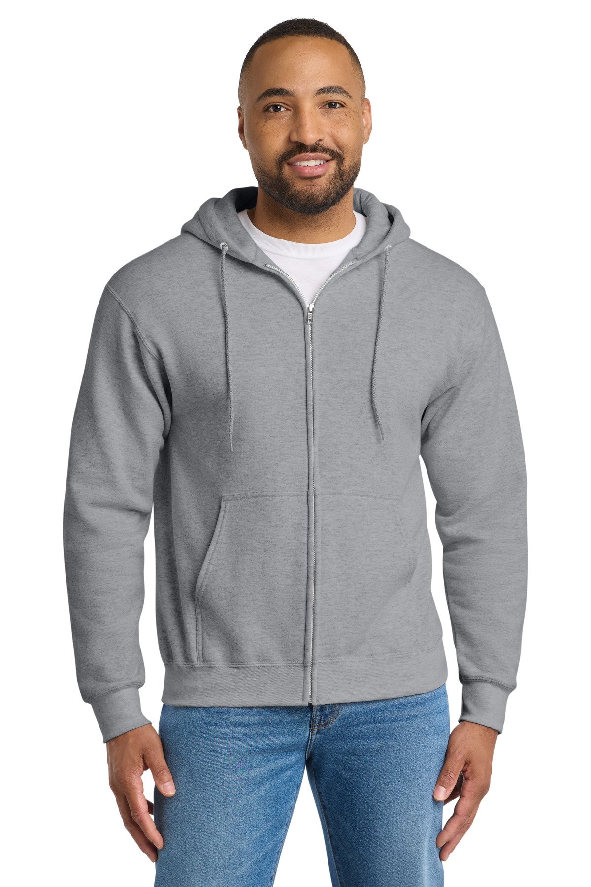 Port & Co Tall Essential Fleece Full-Zip Hooded Sweatshirt. PC90ZHT - Image 2