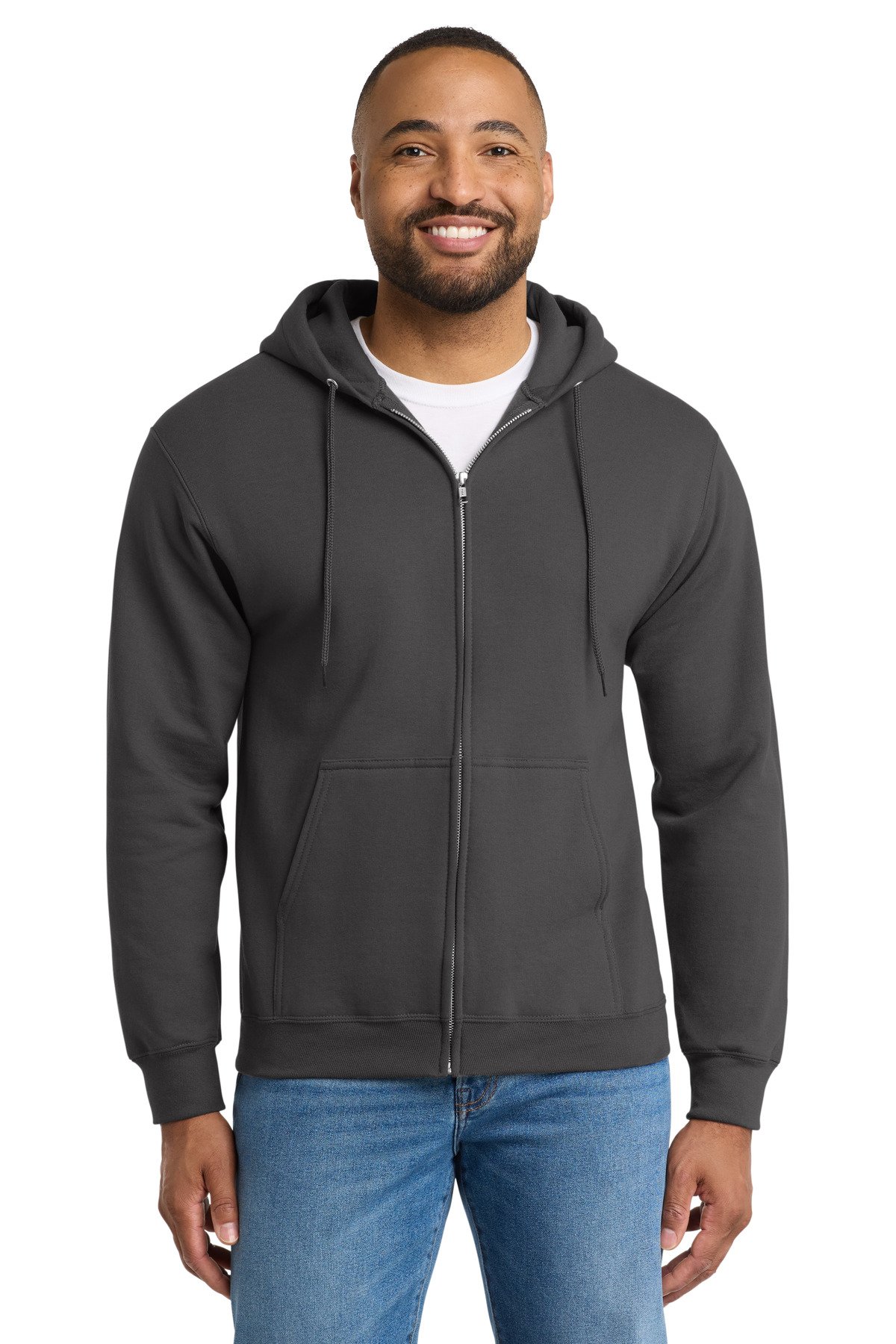 Port & Co Tall Essential Fleece Full-Zip Hooded Sweatshirt. PC90ZHT - Image 3