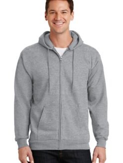 Port & Co Essential Fleece Full-Zip Hooded Sweatshirt. PC90ZH