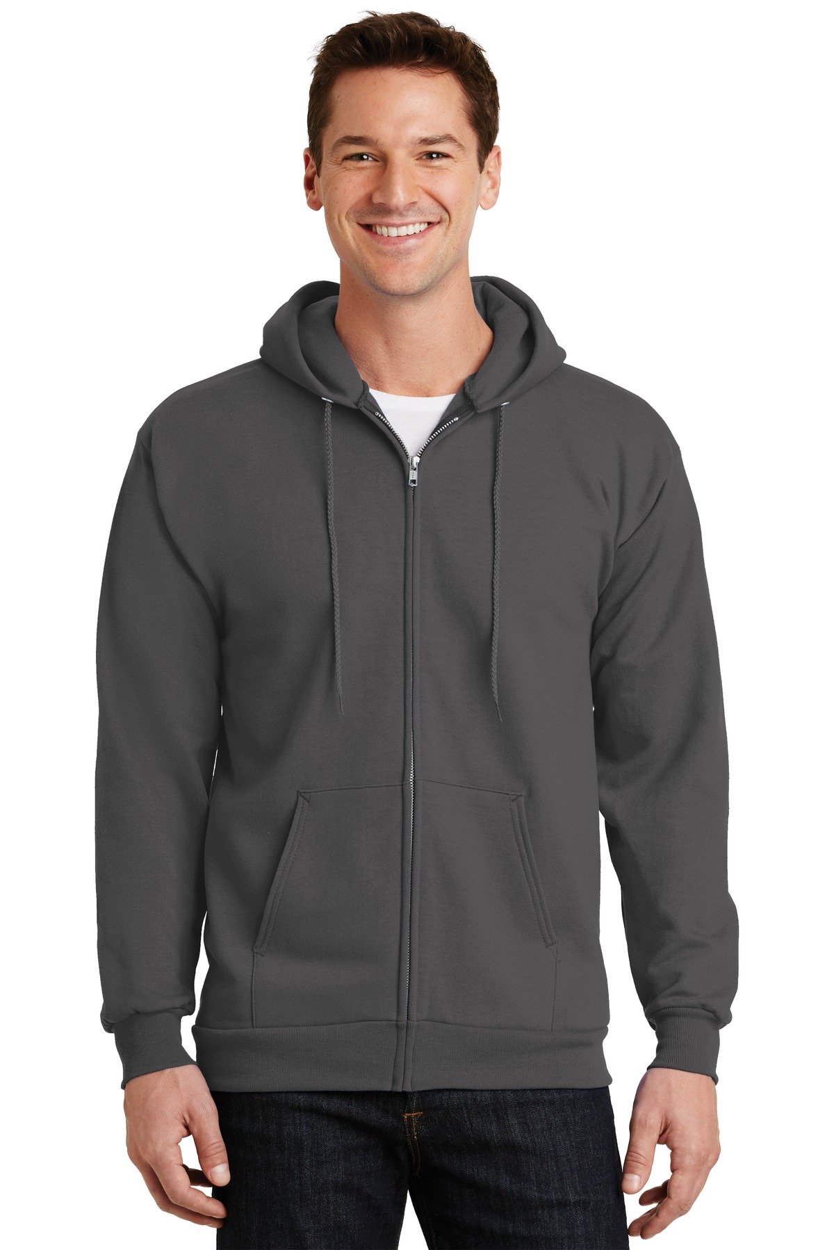 Port & Co Essential Fleece Full-Zip Hooded Sweatshirt. PC90ZH - Image 6