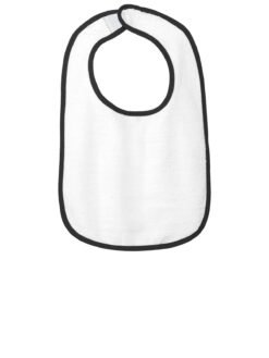 Rabbit Skins Infant Contrast Trim Terry Bib. RS1003