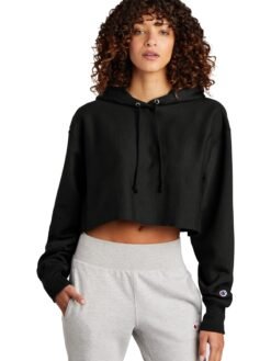 Champion ® Women's Reverse Weave ® Cropped Cut-Off Hooded Sweatshirt RW01W