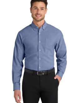 Alternative view of Port Authority  ®   Untucked Fit SuperPro  ™  Oxford  S651