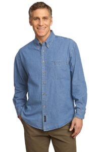 Port & Co   Long Sleeve Value Denim Shirt. SP10