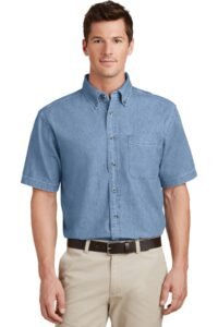 Port & Co   Short Sleeve Value Denim Shirt. SP11