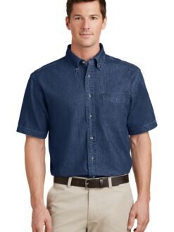 Alternative view of Port & Co ™  Short Sleeve Value Denim Shirt. SP11
