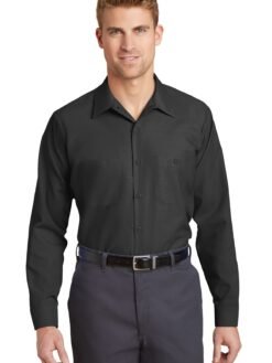 Alternative view of Red Kap ®  Long Size, Long Sleeve Industrial Work Shirt. SP14LONG