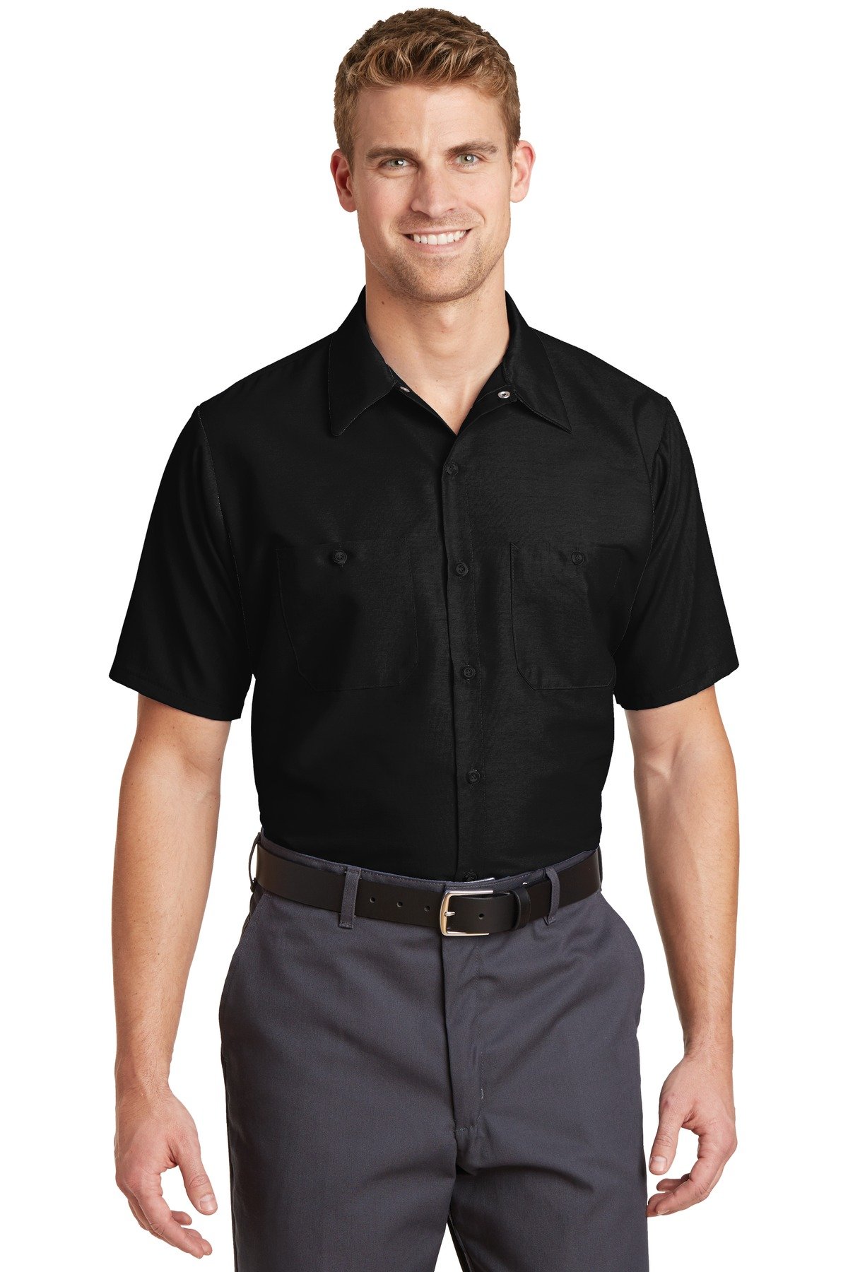 Red Kap ® Long Size, Short Sleeve Industrial Work Shirt. SP24LONG