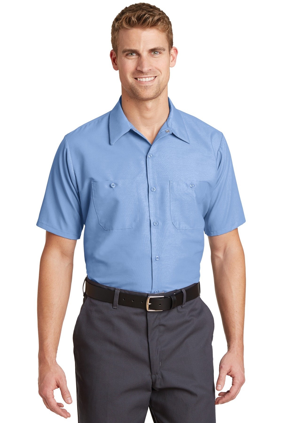 Red Kap ® Long Size, Short Sleeve Industrial Work Shirt. SP24LONG - Image 4