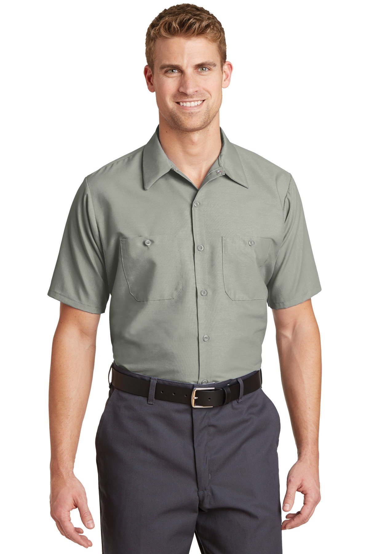 Red Kap ® Long Size, Short Sleeve Industrial Work Shirt. SP24LONG - Image 5