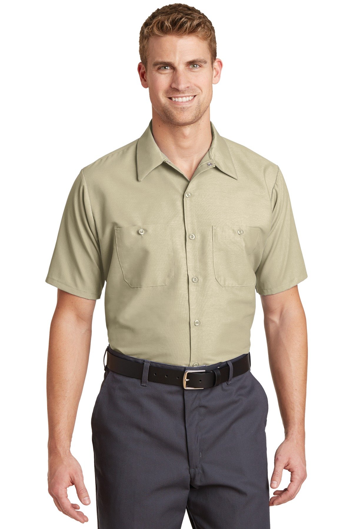 Red Kap ® Long Size, Short Sleeve Industrial Work Shirt. SP24LONG - Image 6