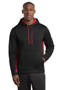 Alternative view of Sport-Tek Sport-Wick Fleece Colorblock Hooded Pullover. ST235