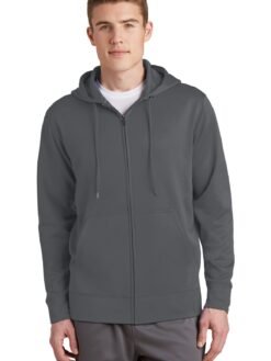 Alternative view of Sport-Tek ®  Sport-Wick ®  Fleece Full-Zip Hooded Jacket.  ST238
