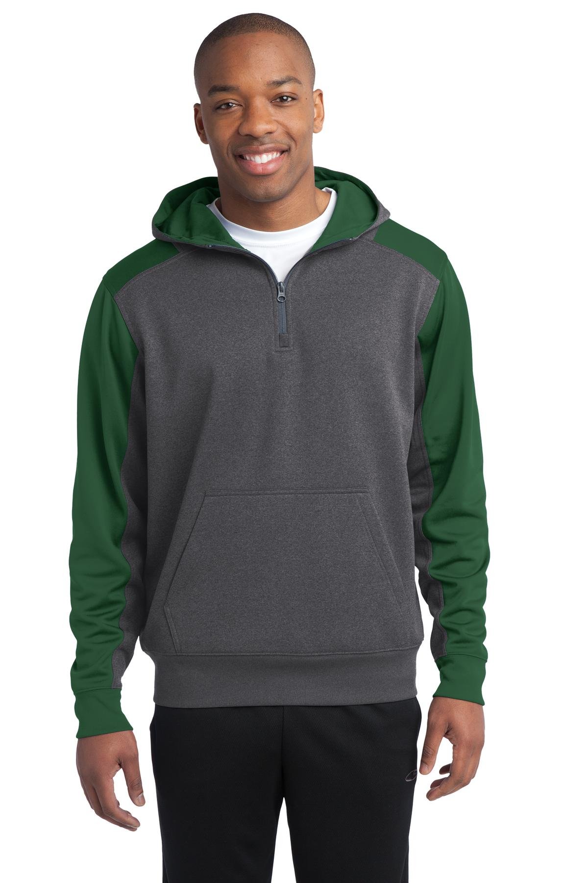 Sport-Tek Tech Fleece Colorblock 1/4-Zip Hooded Sweatshirt. ST249 - Image 8