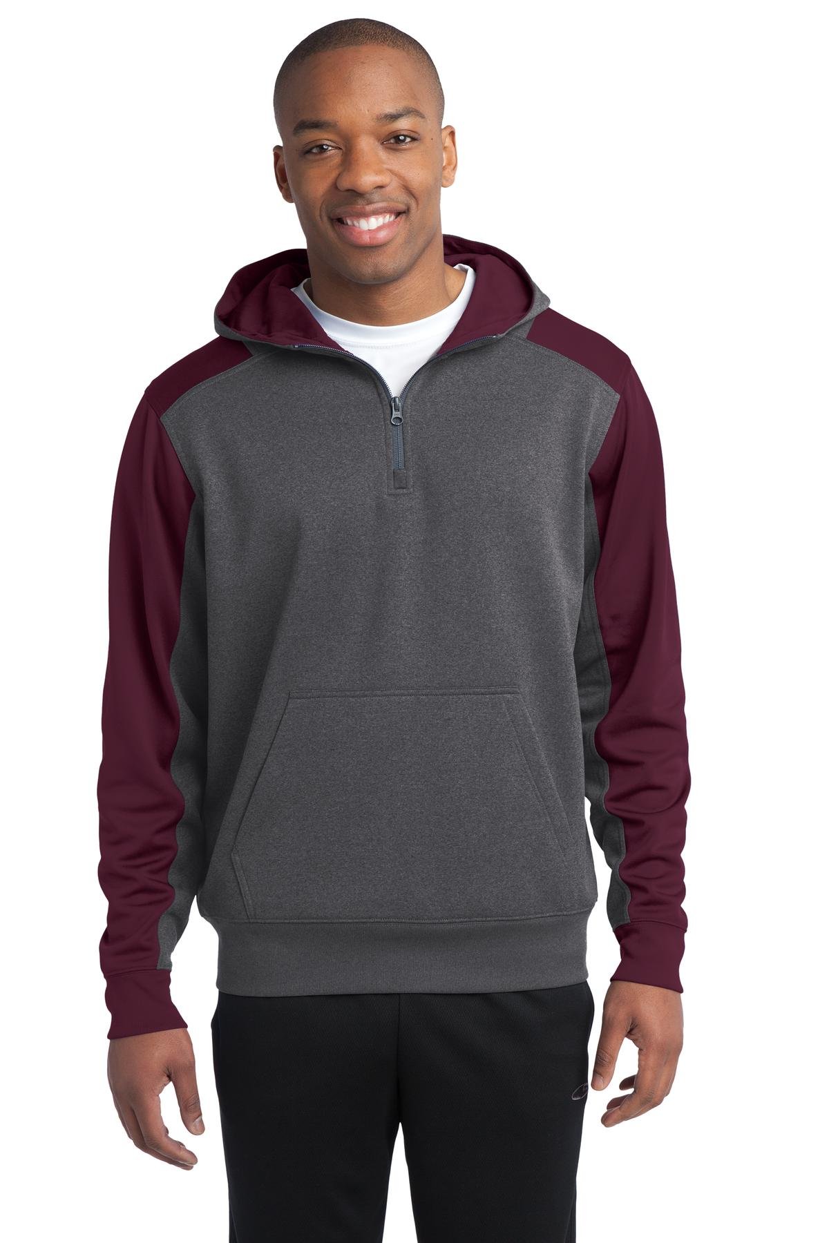 Sport-Tek Tech Fleece Colorblock 1/4-Zip Hooded Sweatshirt. ST249 - Image 9