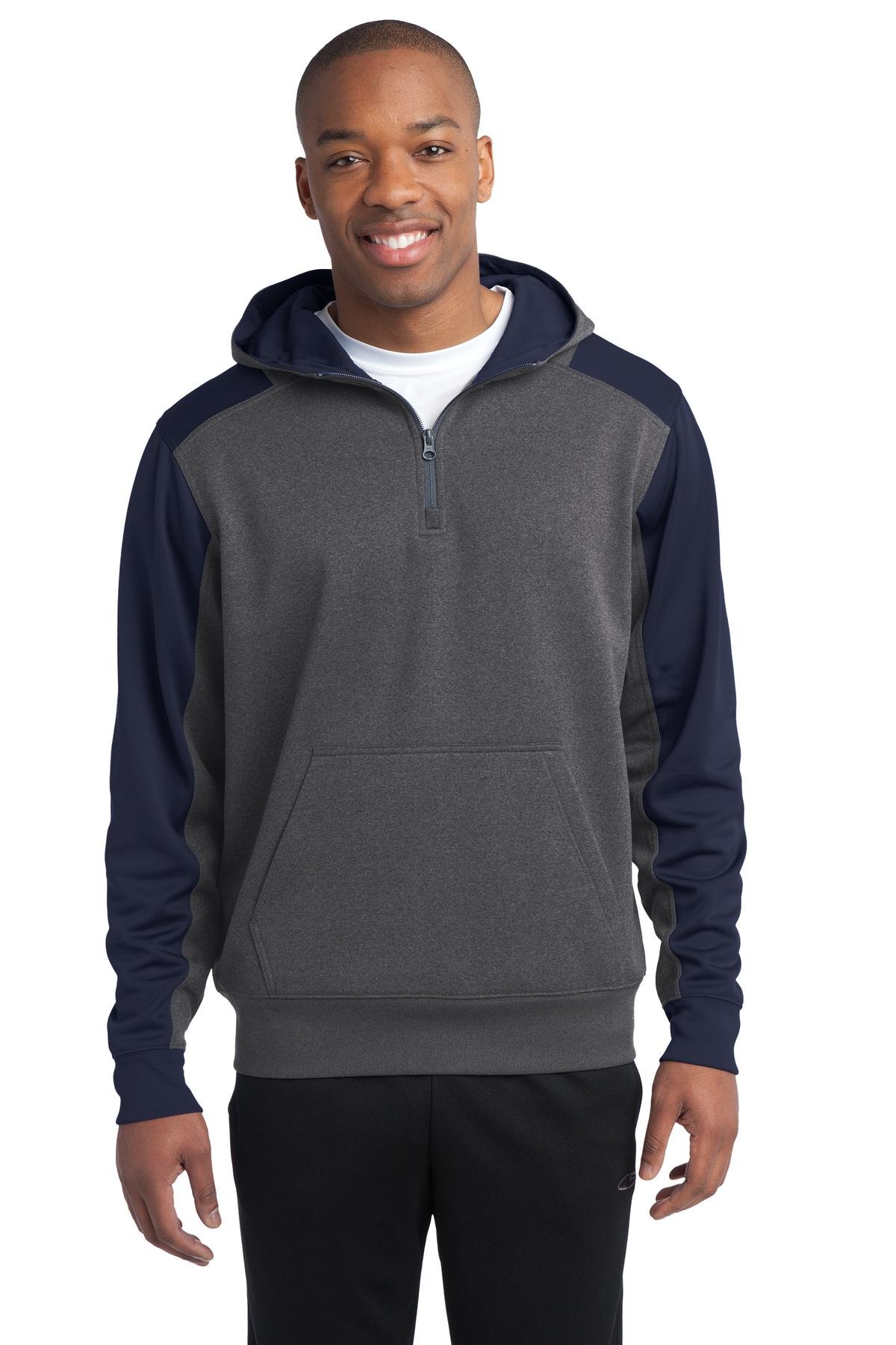Sport-Tek Tech Fleece Colorblock 1/4-Zip Hooded Sweatshirt. ST249 - Image 10